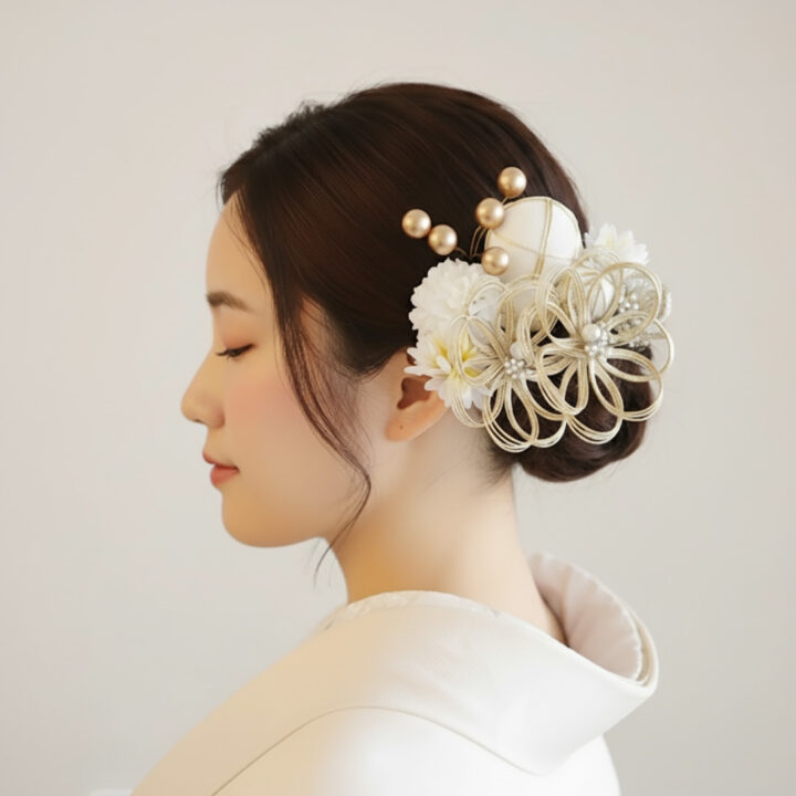 成人式用の髪飾りをご紹介いたします。